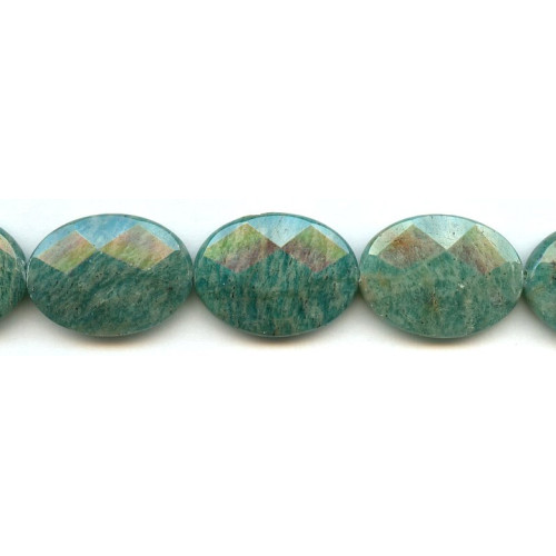 305-1042 Russian Amazonite <br>22x30 Faceted Flat Oval