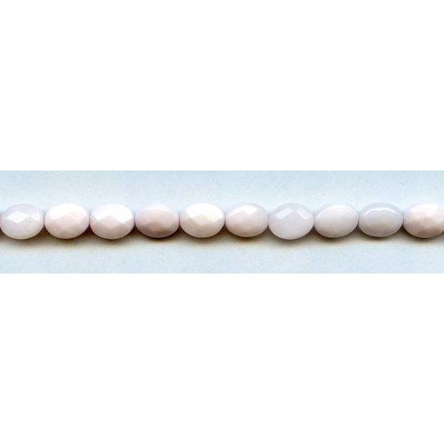 129-1061 Mangano Calcite <br>8x10 Faceted Flat Oval