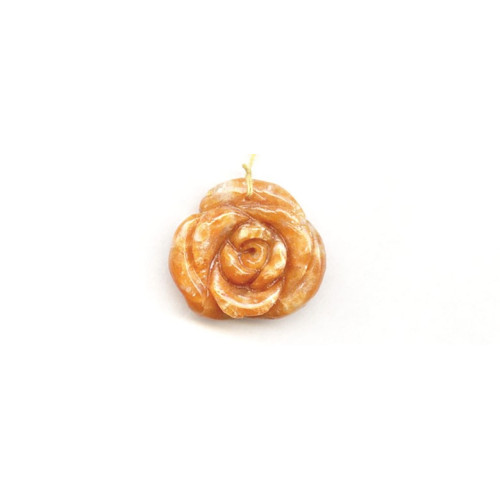 129-1056 Orange Calcite <br>29x32 Flower Pendant