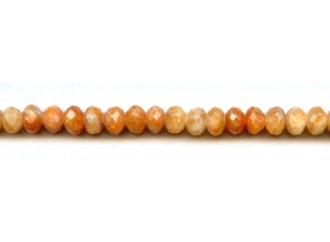 Orange Calcite 10mm Faceted Rondell