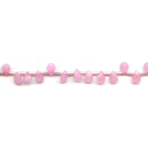 308-1087 Pink Jade <br>5x8 Flat Pear Briolette