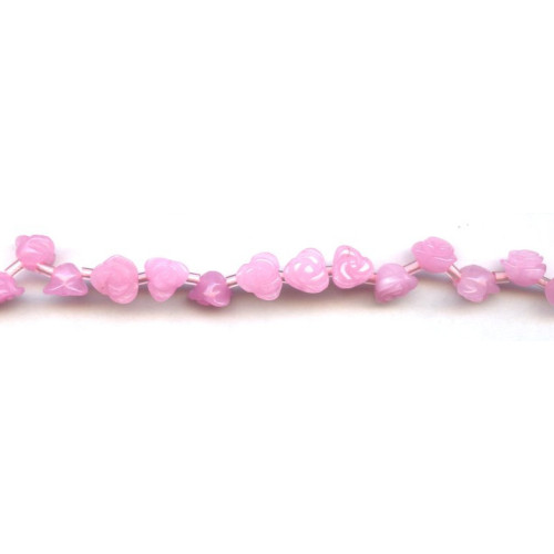 308-1101 Pink Jade <br>7mm Flower