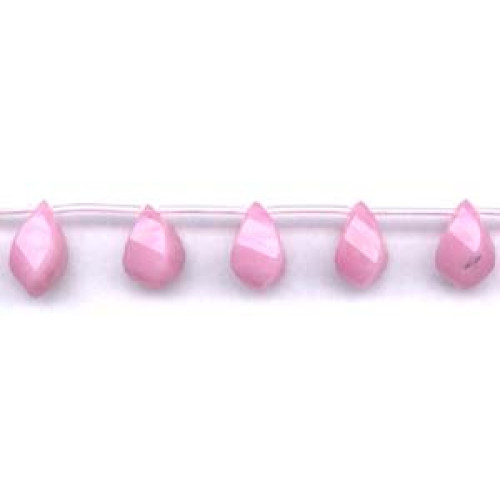 308-1109 Pink Jade <br>10x18 Swirl Briolette