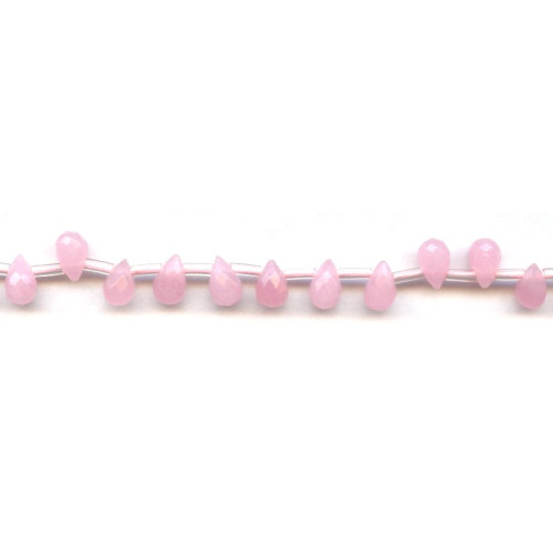 308-1116 Pink Jade <br>6x9 Teardrop Briolette