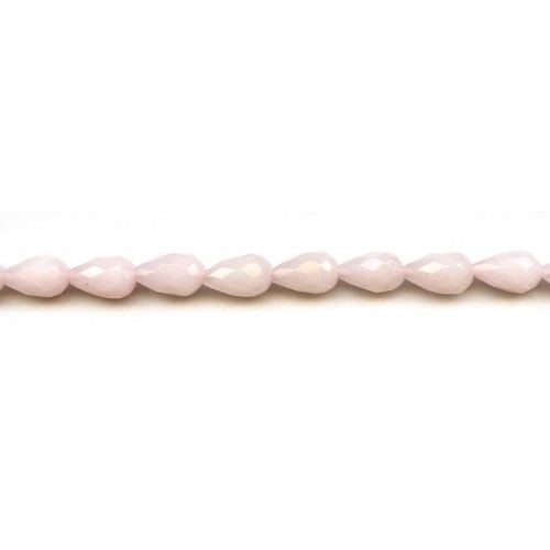 308-1124 Pink Jade <br>8x12 Faceted Teardrop