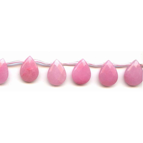 308-1126 Pink Jade <br>13x18 Flat Pear Briolette
