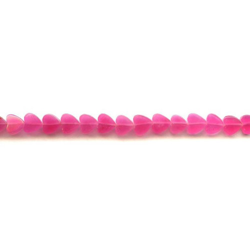 308-1130 Pink Jade <br>8mm Heart