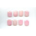 308-1132 Pink Jade <br>22x30 Faceted Rectangle Pendant
