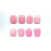 308-1133 Pink Jade <br>22x30 Faceted Rectangle Pendant
