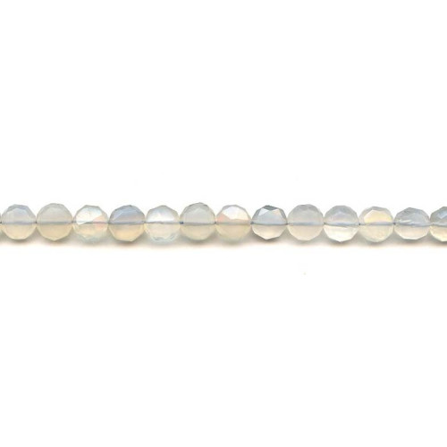 311-1052 Dyed Chalcedony <br>7-9x Faceted Coin