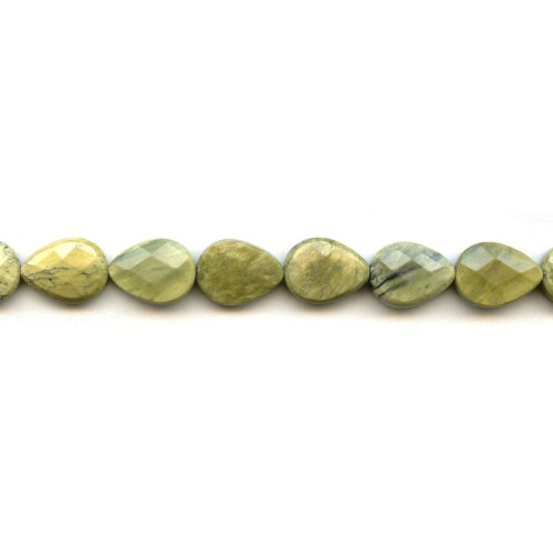 112-1678 Yellow Turquoise <br>12x16 Faceted Flat Pear