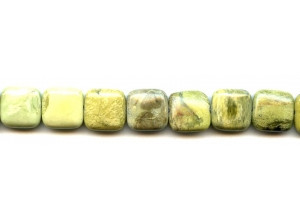Yellow Turquoise 14x14 Puffy Flat Square