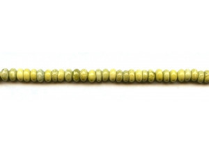 Yellow Turquoise 6mm Rondell