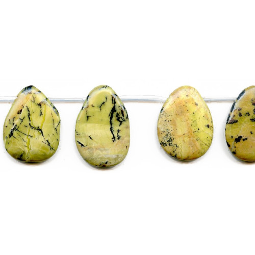 314-1078 Yellow Turquoise <br>20x30 Flat Pear Drop