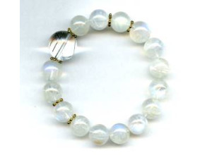 Rainbow Moonstone 12mm Round Bracelet