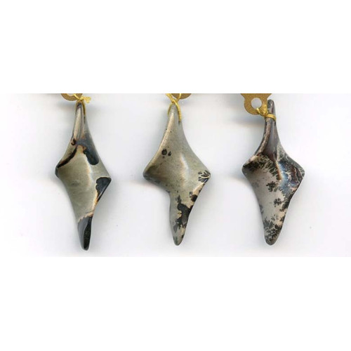 321-1023 Varigated Jasper <br>40x16 Twist Pendant