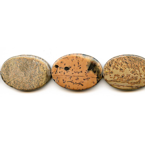 321-1026 Variegate Jasper <br>25x35 Flat Oval