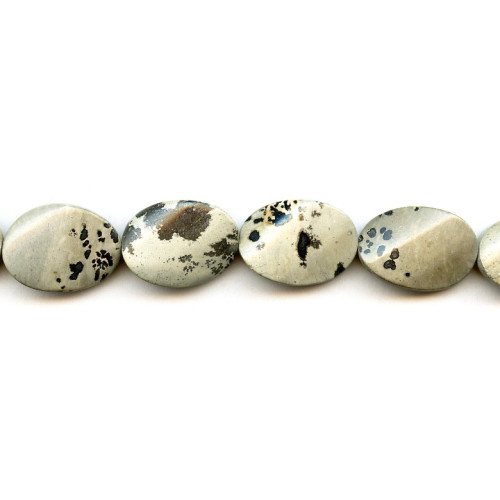 321-1027 Variegate Jasper <br>18x24 Waved Flat Oval