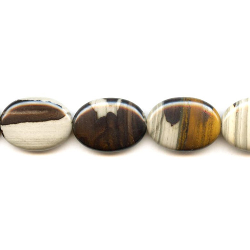 321-1028 Variegate Jasper <br>22x30 Flat Oval