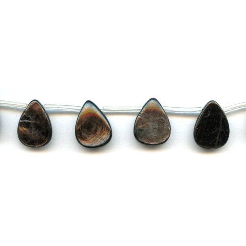 332-1010 Hypersthene <br>15x20 Flat Pear Drop
