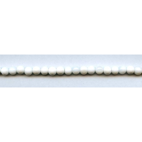 333-1068 White Agate <br>6mm Round
