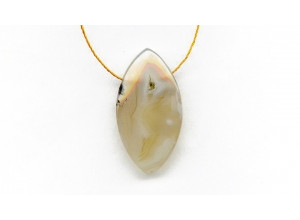 Pink Chalcedony 42x22 Pendant