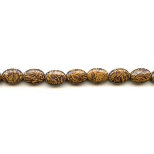 340-0001 Elephant Skin Jasper <br>10x14 Flat Oval
