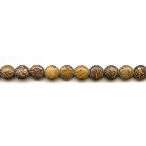 340-0006 Elephant Skin Jasper <br>10mm Puffy Dime