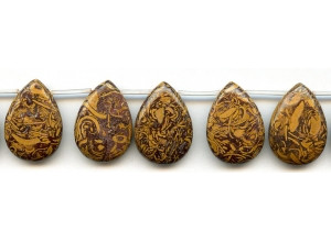 Elephant Skin Jasper 18x25 Flat Pear Drop