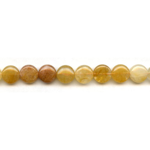347-0001 Yellow Quartz <br>12mm Dime