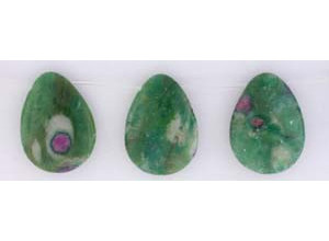 Ruby in Fuchsite 22x30 Flat Pear Drop