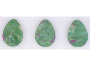 Ruby in Fuchsite 22x30 Flat Pear Drop
