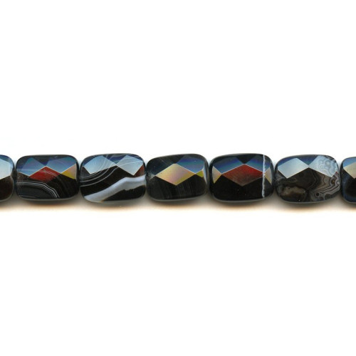 354-0023 Black Sardonyx <br>13x18 Cushion Cut