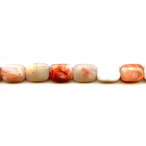 358-0025 Red Flower Agate <br>12x16 Flat Rectangle