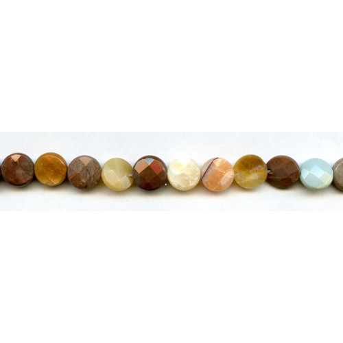 365-0100 Oregon Opal <br>10mm Faceted Coin