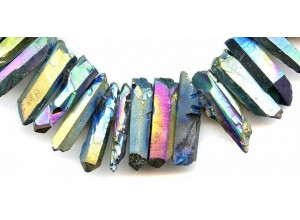 Plated Rock Crystal 18-30x Faceted Point