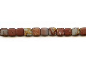 Matte Noreena Jasper 9mm Flat Square
