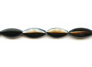 Jet 10x25 Ridged Marquise