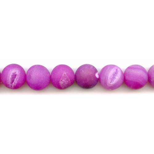 401-1108 Matte Geode Agate <br>16mm Round