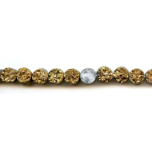 401-1182 Drusy Agate <br>10mm Dime