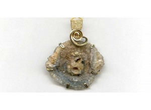 Drusy Agate 47x40 Wired Pendant