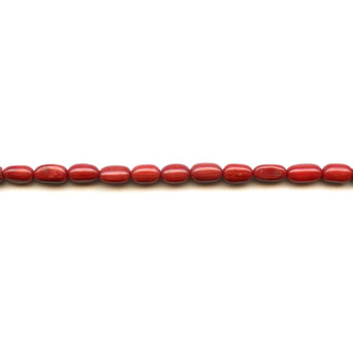 519-1208 Dyed Coral <br>5x10 Oval Rice