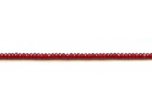 Dyed Coral 3.5mm Faceted Rondell