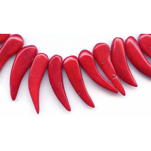 519-1325 Dyed Coral <br>32-42x Fancy Drop
