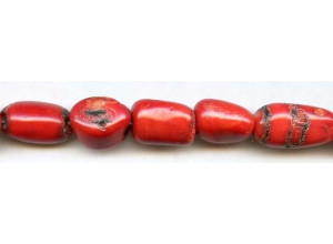 Dyed Coral 12-15x Tumbled Nugget