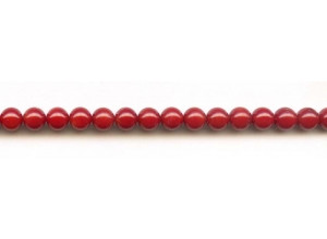 Dyed Coral 7mm Round