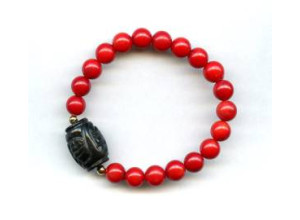 Dyed Coral 9mm Round Bracelet Dyed Coral 9mm Round Bracelet