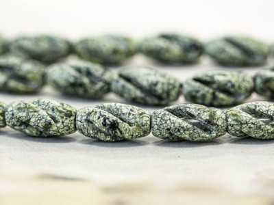 Green Jasper 8x15 Carved Oval