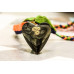 101-3678 Psilomelane <br>43x48 Pendant Silky Braided Necklace