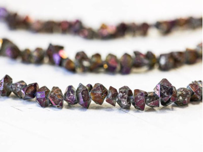 Plated Rock Crystal 7-8mm Faceted Chips